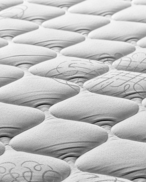 Close-up of a quilted mattress top